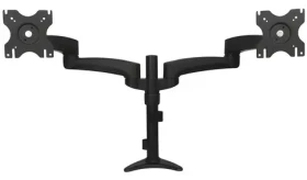 StarTech Stolní rameno pro 2 monitory černá / Rameno pro 2 monitory / nosnost 13,6 kg / do 24" / rotace 360° (ARMDUAL)