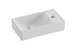 RAVAK - Veda 400 Umývátko 41x22 cm, bez přepadu, otvor pro baterii vpravo, bílá XJXP1240000