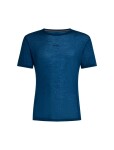 Pánské merino triko s krátkým rukávem ICEBREAKER Mens 75 Cool-Lite Featherlight SS Crewe, Atlantis velikost: S