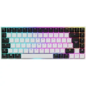 Sharkoon SGK50 S3 bílá / herní klávesnice / mechanická / drátová / RGB / Gateron Yellow spinač / FR (4044951039715)