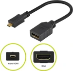 PremiumCord Flexi adaptér HDMI / Typ A samice - micro HDMI Typ D samec / ohebný (kphdma-35)