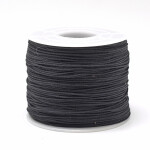 Polyesterová šňůra - černá - ∅ 0,5 mm Množství: 10 m