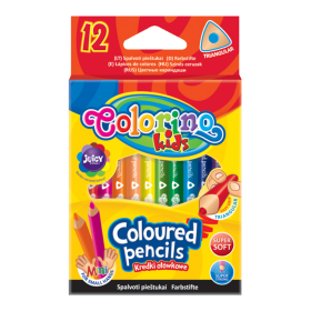 Trojhranné pastelky Colorino krátké 12 barev
