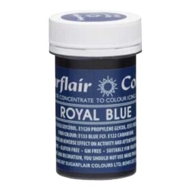 Sugarflair Gelová barva potravinářská Královská modř (Royal Blue) 25g