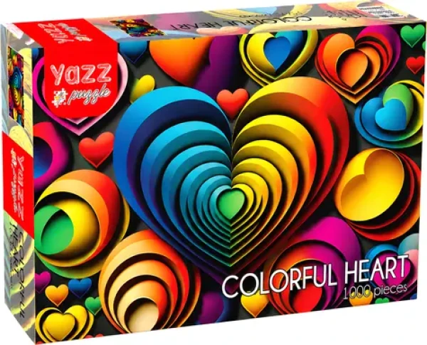 YAZZ Puzzle Barevná srdce