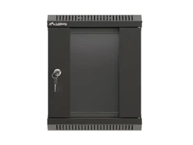 Lanberg WF11 černá / Nástěnný rack / 10" / 6U / 300×300 mm / skleněné dveře / flat pack (WF11-3306-10B)