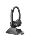 Poly Savi 8220 UC / bezdrátová náhlavní souprava / mikrofon / dvě sluchátka / DECT / USB-A bezdrátový přijímač (209215-02)