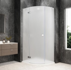 POLYSAN - GLOBE CHROME čtvrtkruhový sprchový kout 1000x900, matné sklo, levé GB2190MLC