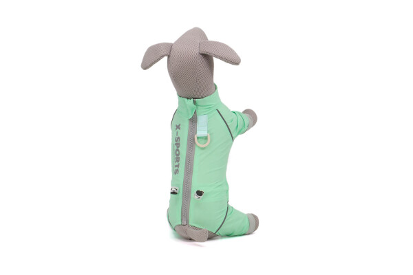 Packy pláštěnka pro psa se zipem a reflexními prvky Barva: Zelená, Délka zad (cm): 34, Obvod hrudníku: 42 - 46 cm