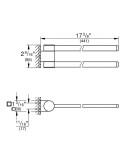 GROHE - Selection Dvojitý držák na ručníky, otočný, kartáčovaný nikl 41063EN0