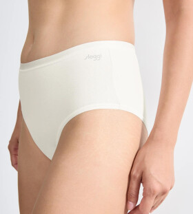 Dámské kalhotky GO Daily Cotton Midi 3P - WHITE - bílé 00GZ - SLOGGI WHITE L