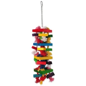 Bird Jewel Hračka - závěsná s provazy a dřívky barevná 54 cm (452-31018)