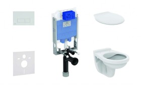 IDEAL STANDARD - ProSys Set předstěnové instalace, klozet Alpha se sedátkem, tlačítko Oleas M2, chrom ProSys80M SP105