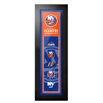 Mustang Obraz v rámu New York Islanders NHL 6"x22" Logos to History d Art