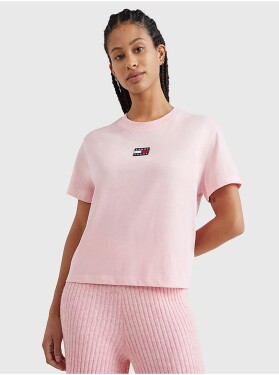 Růžové dámské tričko Tommy Jeans - Dámské