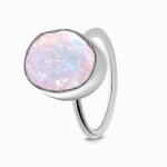 Royal Fashion stříbrný prsten GU-DR23090R-SILVER-MOONSTONE Velikost: 5 (EU: 49-50)