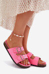 Dámské Pantofle S Přezkami Neonově Růžové Oliena 37