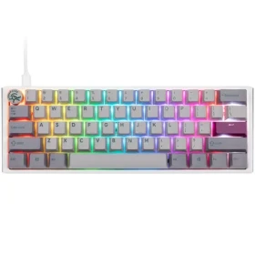 Ducky One 3 Mini Cherry MX-Ergo-Clear šedá / herní klávesnice / podsvícená / mechanická / drátová USB-C / US (DKON2161ST-EUSPDMIWHHC2)