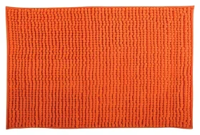 MSV CHENILLE oranžová / Koupelnová předložka / mikrovlákno / protiskluzová / 50 x 80 cm