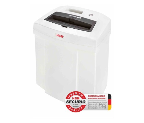 HSM skartovač Securio C14 (řez: Podélný 3.9mm | vstup: 225mm | DIN: P-2 (2) | papír, sponky, plast. karty )
