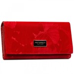 Módní dámská koženkovo-kožená peněženka Peterson Bertix, červená