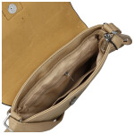 Trendy dámská koženková crossbody kabelka Derika, béžová