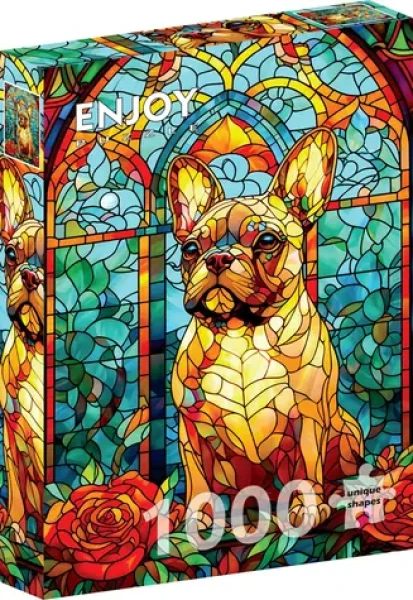 ENJOY Puzzle Vitráž s francouzským buldokem