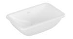 VILLEROY & BOCH - Loop&Friends Umyvadlo 52x35 cm, s přepadem, bez otvoru pro baterii, CeramicPlus, Stone White 4A5600RW
