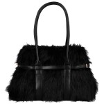 Módní dámská plyšová kabelka do ruky Pelaya, černá