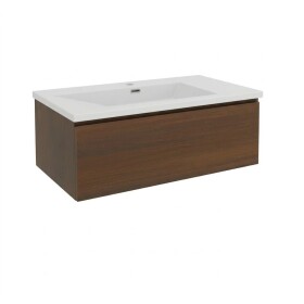 Koupelnová skříňka s umyvadlem SAT B-Way 80x30x45 cm ořech mat BWAY80NUTU3WMA BWAY80NUTU3WMA