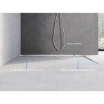 MEXEN - Line-B spádová lišta podlahová 180 cm pravá, nerez 181001180R