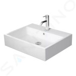 DURAVIT - Vero Air Umyvadlo 600x470 mm, s přepadem, otvor pro baterii, WonderGliss, bílá 23506000001