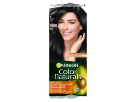 Garnier Color Naturals permanentní barva na vlasy 1 Ultra černá, 60 +40 +12 ml