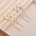 Náušnice se zirkony Juliette Gold - chirurgická ocel, Zlatá