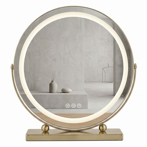 REA - Zrcadlo LED MAKE-UP L.Gold 50 cm HOM-01810