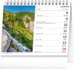 Stolní kalendář 2026 NOTIQUE - České hory, 16,5 x 13 cm