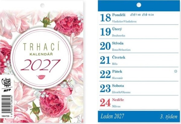 Kalendář 2027 A6 Trhací