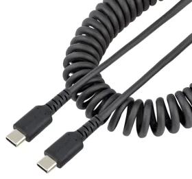StarTech USB-C kabel černá / Nabíjecí kabel / USB-C - USB-C / spirálový / 0,5 m (R2CCC-50C-USB-CABLE)