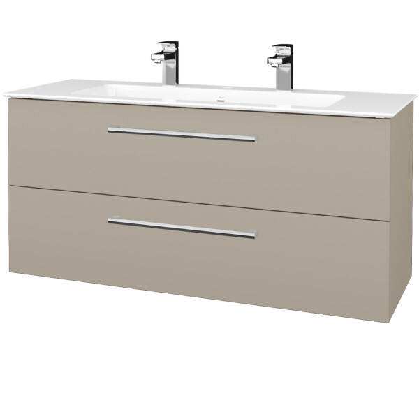 Dřevojas - Umyvadlová skříňka GIO SZZ2 120 - L04 Béžová vysoký lesk / Úchytka T03 / L04 Béžová vysoký lesk 406882C