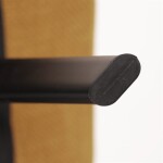 Židle jídelní, žlutá látka, nohy černý kov