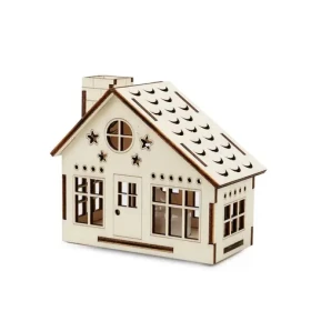 Kúzlo dreva Velký domeček Chalupa / LED svíčka / 3V baterie (KD3104)