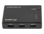 Lanberg / Přepínač HDMI / 3 IN - 1 OUT / 4K UHD / HDCP 2.2 / napájení USB (SWV-HDMI-0003)