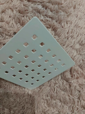 Erga Erga, kovová krytka na sprchovou vaničku 12,5x12,5cm, bílá matná, ERG-V06-SMC-C01-WH