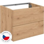 CERANO - Koupelnová skříňka pod umyvadlo Adele - TIP-ON otevírání - dub zlatý Craft - 60x60x44,8 CER-490020