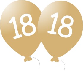 Balónek 18. narozeniny zlatý metalický Balonky.cz Balónek 18. narozeniny zlatý metalický Balonky.cz