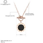 Ocelový náhrdelník Gloria Rose Gold - chirurgická ocel, Zlatá 42 cm
