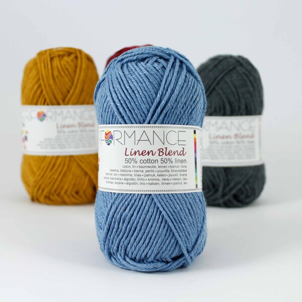 Linen Blend 90 - Modrá