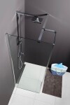 POLYSAN - MODULAR SHOWER stěna k instalaci na zeď, pro připojení pevného panelu, 900 MS2A-90