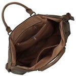 Módní dámská koženková kabelka do ruky Marilla, tmavě béžová