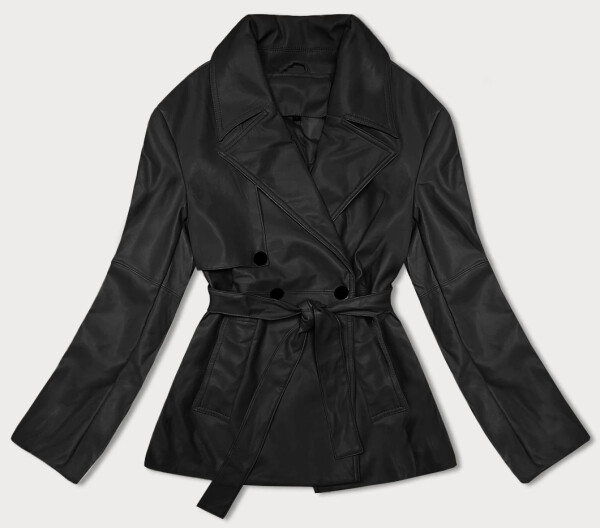 Černý krátký z ekologické kůže černá M (38) model 19035410 - J.STYLE